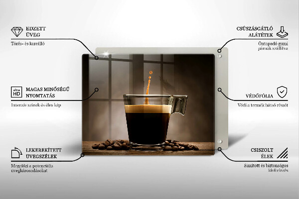 Steklena podloga za rezanje Steklo in kavna zrna