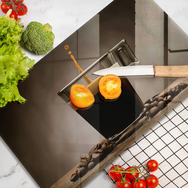 Steklena podloga za rezanje Steklo in kavna zrna