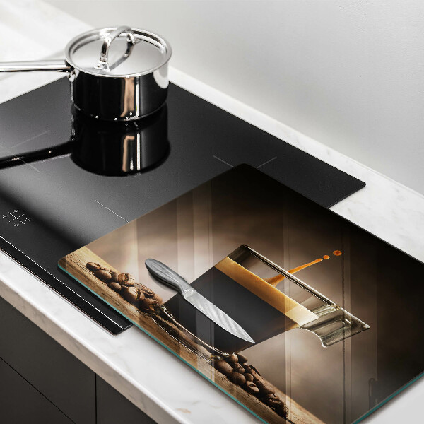 Steklena podloga za rezanje Steklo in kavna zrna