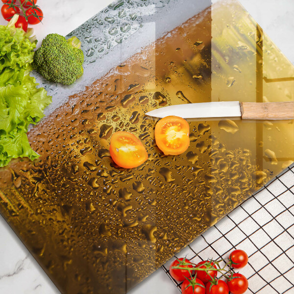 Steklena podloga za rezanje Moker kozarec piva