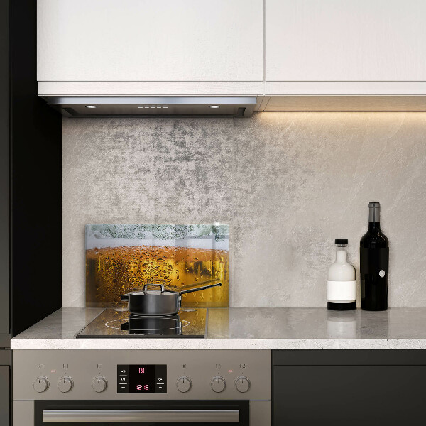 Steklena podloga za rezanje Moker kozarec piva