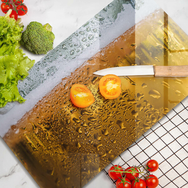 Steklena podloga za rezanje Moker kozarec piva