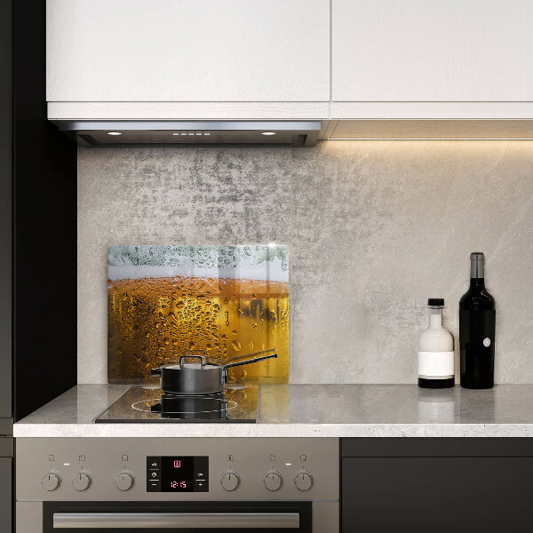 Steklena podloga za rezanje Moker kozarec piva