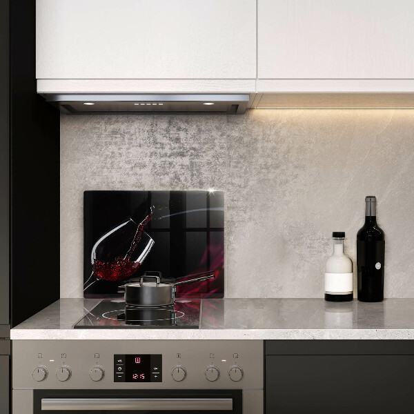 Steklena podloga za rezanje Kozarec rdečega vina