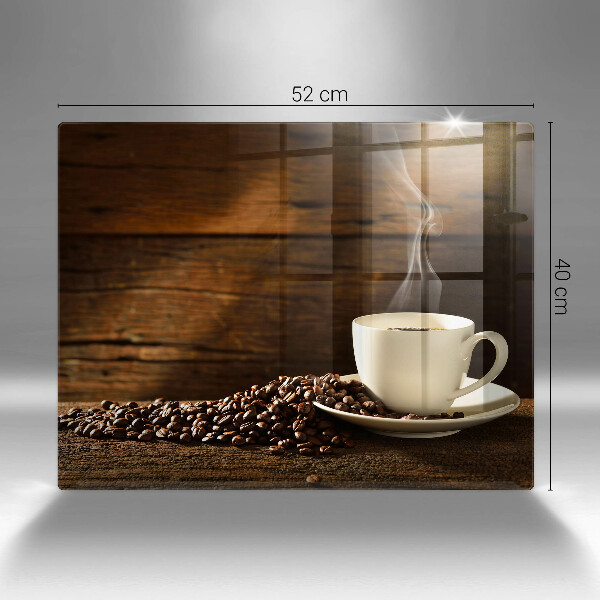 Steklena podloga za rezanje Lesena skodelica za kavo