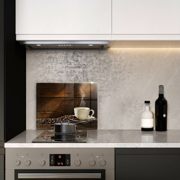 Steklena podloga za rezanje Lesena skodelica za kavo