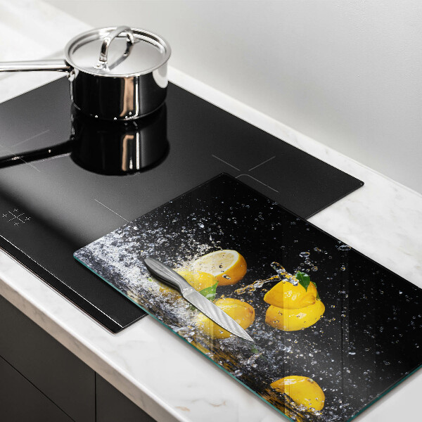 Steklena podloga za rezanje Sočno sadje limone