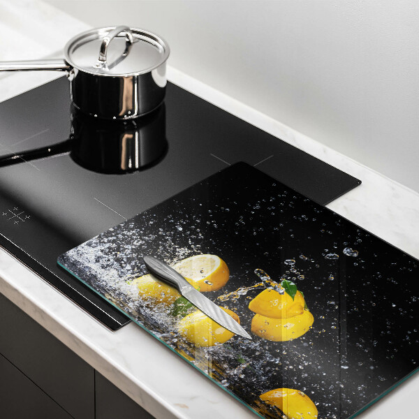 Steklena podloga za rezanje Sočno sadje limone