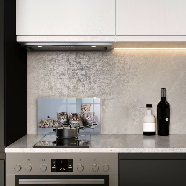 Steklena podloga za rezanje Sladki mali mucki