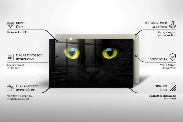 Steklena podloga za rezanje Živalske mačje oči