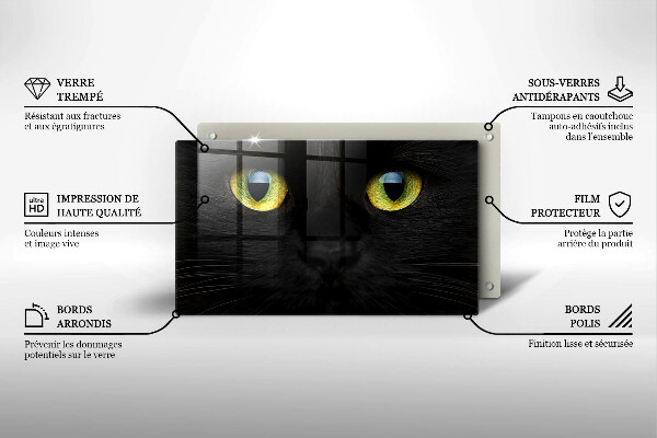 Steklena podloga za rezanje Živalske mačje oči