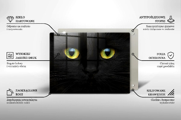 Steklena podloga za rezanje Živalske mačje oči