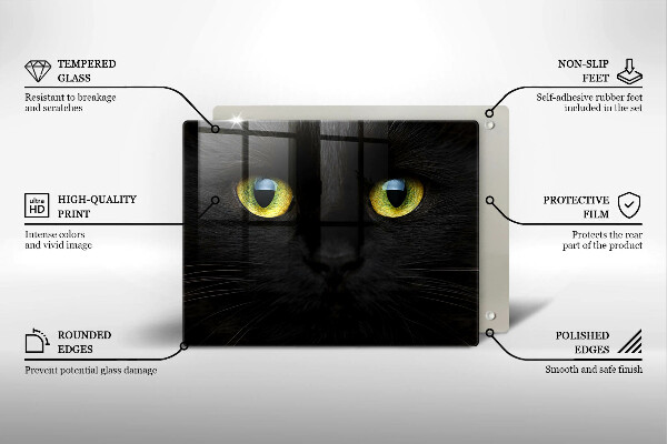 Steklena podloga za rezanje Živalske mačje oči