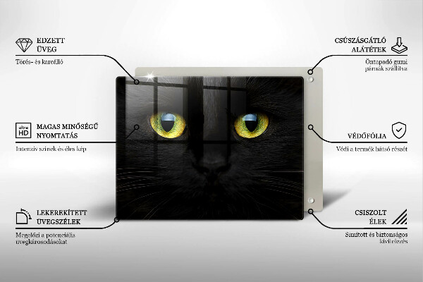 Steklena podloga za rezanje Živalske mačje oči