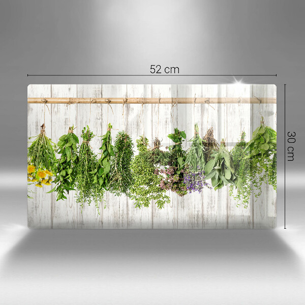 Steklena podloga za rezanje Posušena zelišča in rastline