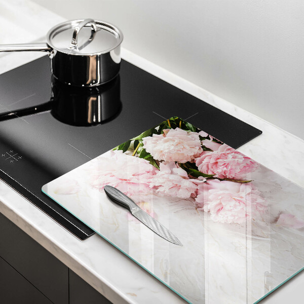 Steklena podloga za rezanje Nežni cvetovi vrtnic