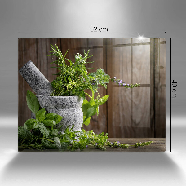 Steklena podloga za rezanje Sadi zelišča in les