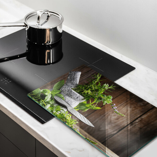 Steklena podloga za rezanje Sadi zelišča in les