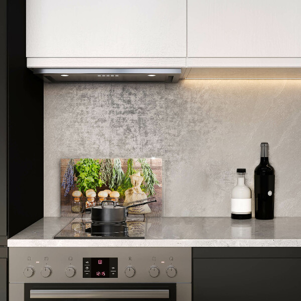 Steklena podloga za rezanje Zelišča začimbe in les