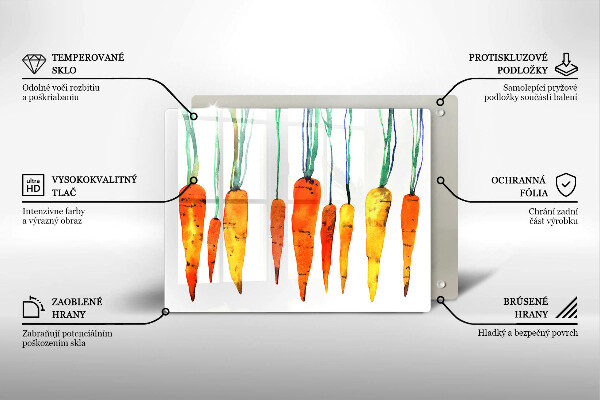 Steklena podloga za rezanje Ilustracija korenčka