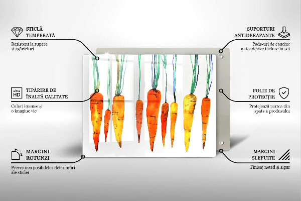 Steklena podloga za rezanje Ilustracija korenčka