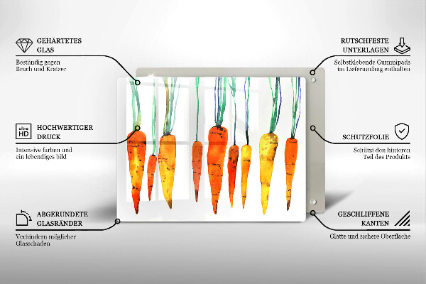 Steklena podloga za rezanje Ilustracija korenčka