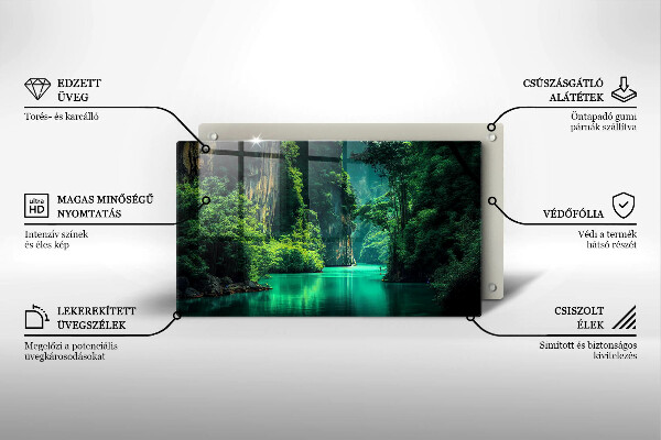 Steklena podloga za rezanje Lagunska pokrajina