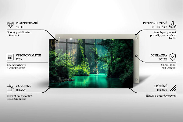 Steklena podloga za rezanje Lagunska pokrajina