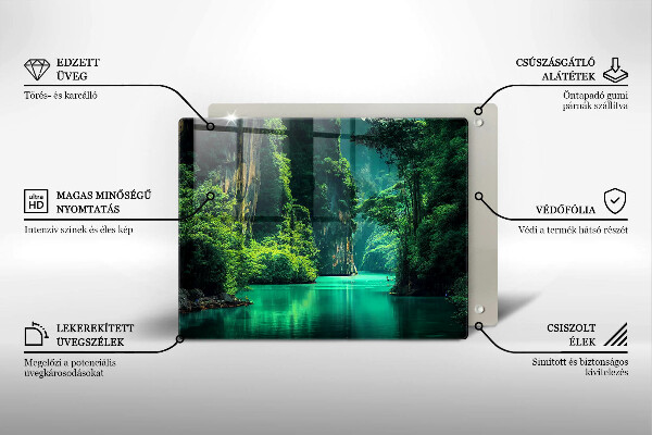 Steklena podloga za rezanje Lagunska pokrajina