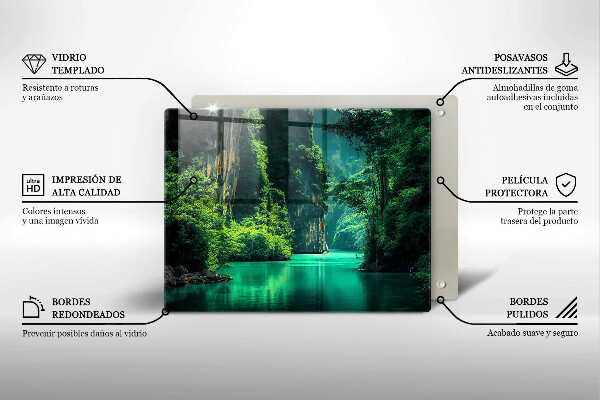 Steklena podloga za rezanje Lagunska pokrajina