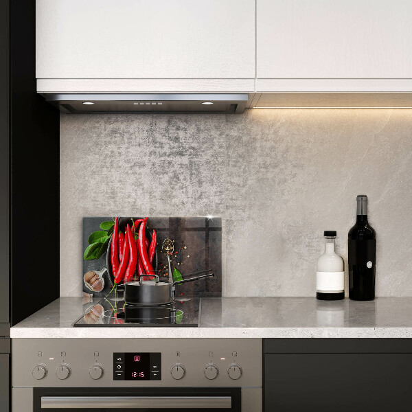 Steklena podloga za rezanje Rdeča čili paprika