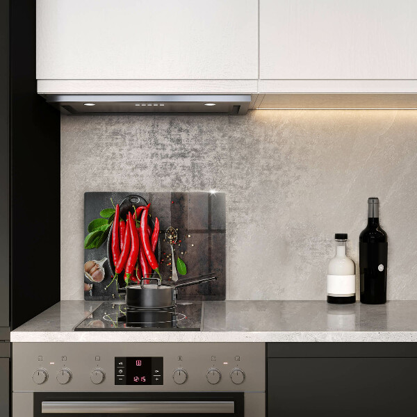 Steklena podloga za rezanje Rdeča čili paprika