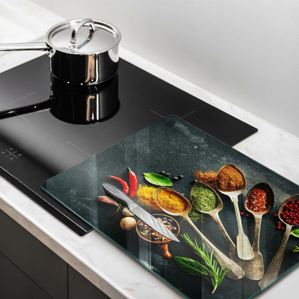 Steklena podloga za rezanje Kuhinjske žlice začimb