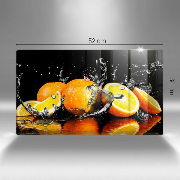 Steklena podloga za rezanje Sočno oranžno sadje