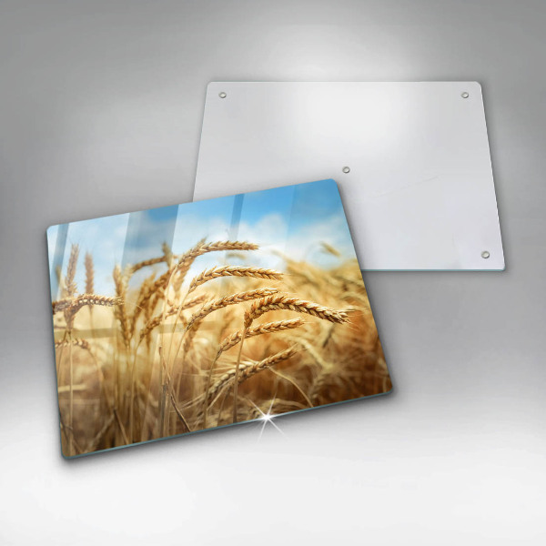 Steklena podloga za rezanje Klasje žit na polju