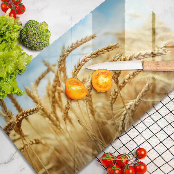 Steklena podloga za rezanje Klasje žit na polju