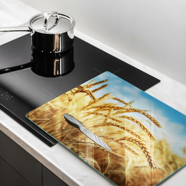 Steklena podloga za rezanje Klasje žit na polju