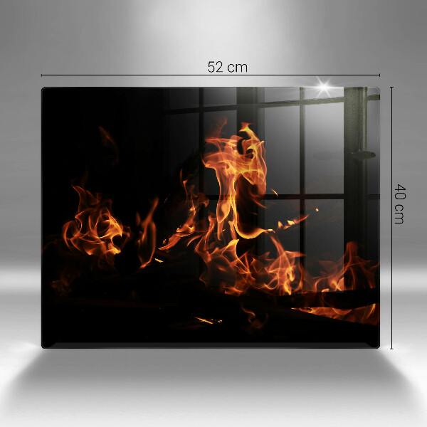 Steklena podloga za rezanje Prižgi živi plamen