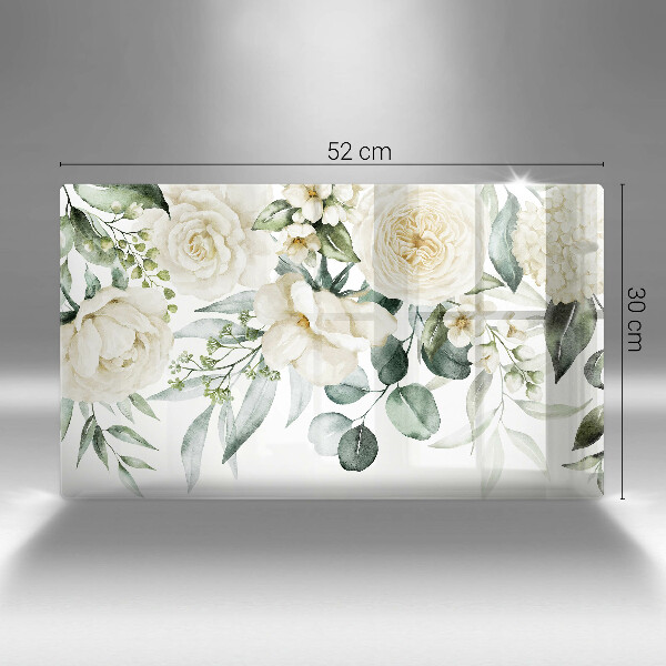 Steklena podloga za rezanje Akvarelne rože