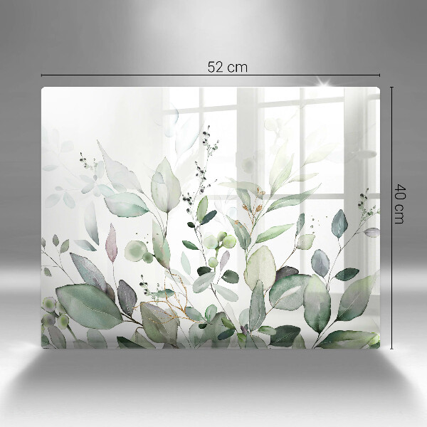 Steklena podloga za rezanje Akvarelne rastline