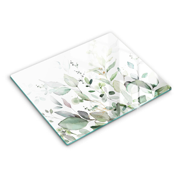 Steklena podloga za rezanje Akvarelne rastline