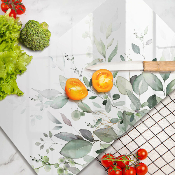 Steklena podloga za rezanje Akvarelne rastline