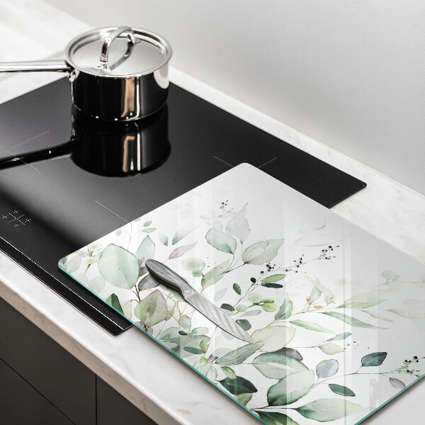 Steklena podloga za rezanje Akvarelne rastline