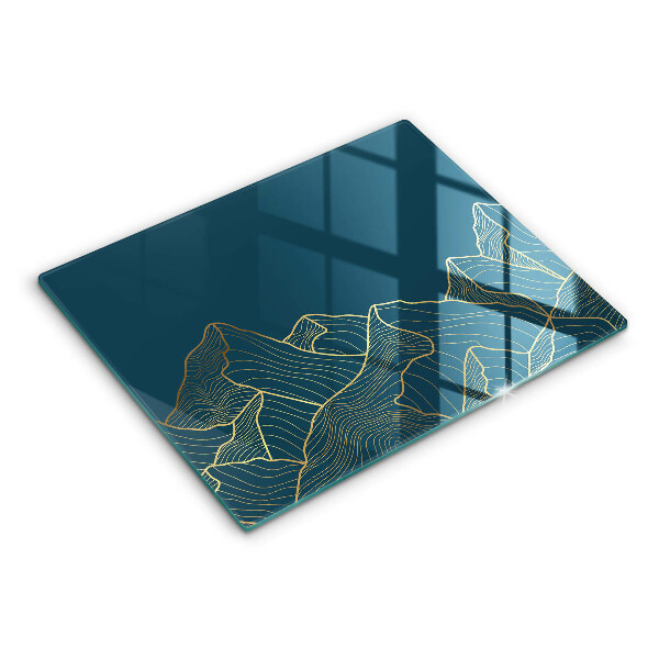 Steklena podloga za rezanje Abstraktne gore