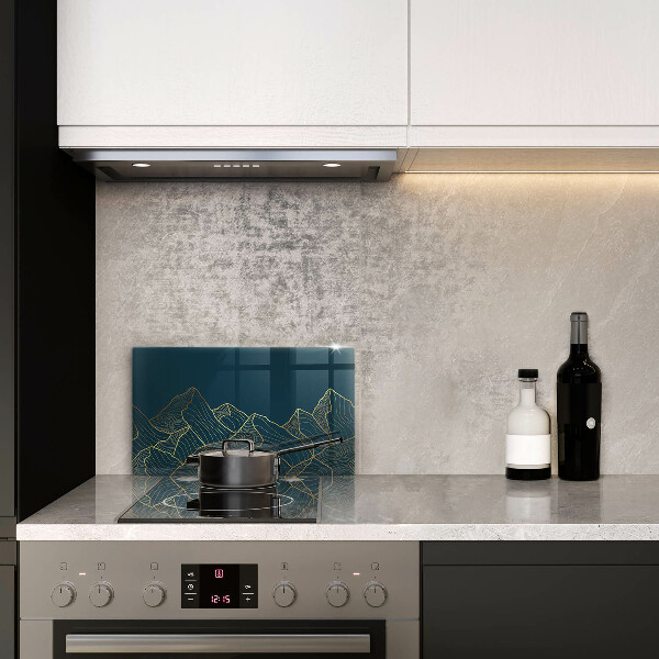 Steklena podloga za rezanje Abstraktne gore