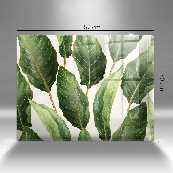 Steklena podloga za rezanje Bananini listi