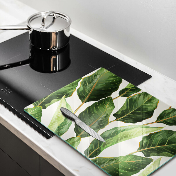 Steklena podloga za rezanje Bananini listi