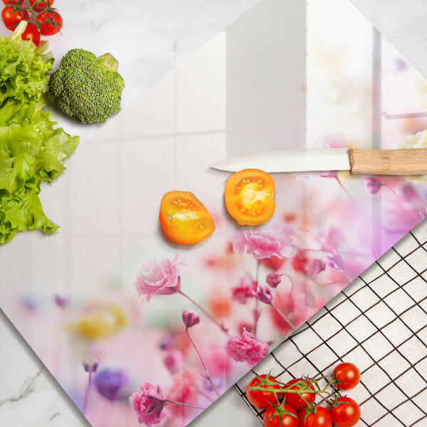 Steklena podloga za rezanje Cvetlični travnik