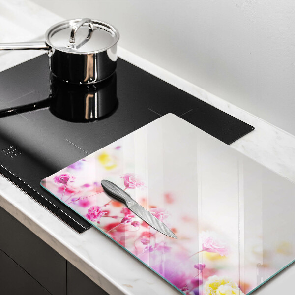 Steklena podloga za rezanje Cvetlični travnik