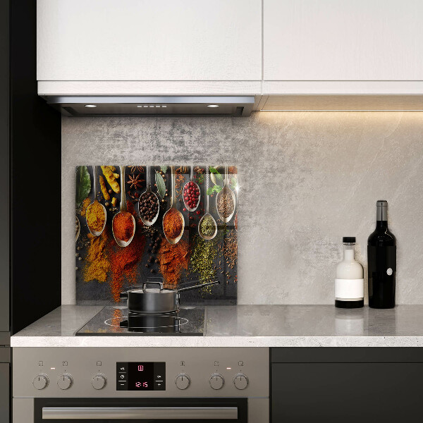 Steklena podloga za rezanje Žlice z začimbami